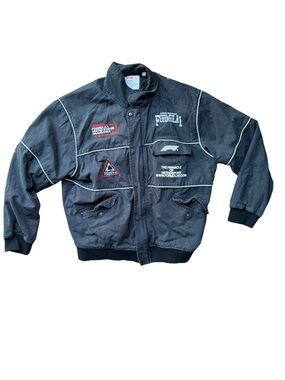 PacSun Black Formula 1 Racing Bomber Jacket